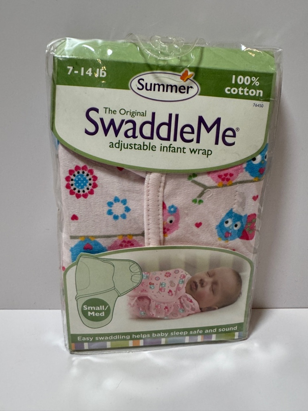 SwaddleMe Pink Owl Print Adjustable Infant Wrap by Summer